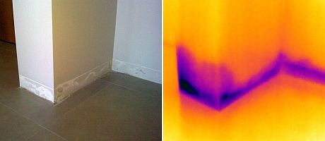 Zawilgocenie ścian w lokalu spowodowane wyciekiem