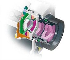 obiektyw kamery termowizyjnej stanowi specjalny układ optyczny z soczewką germanową wyposażoną w ultradźwiękowy system automatycznego ogniskowania termowizja - obiektyw kamery termowizyjnej